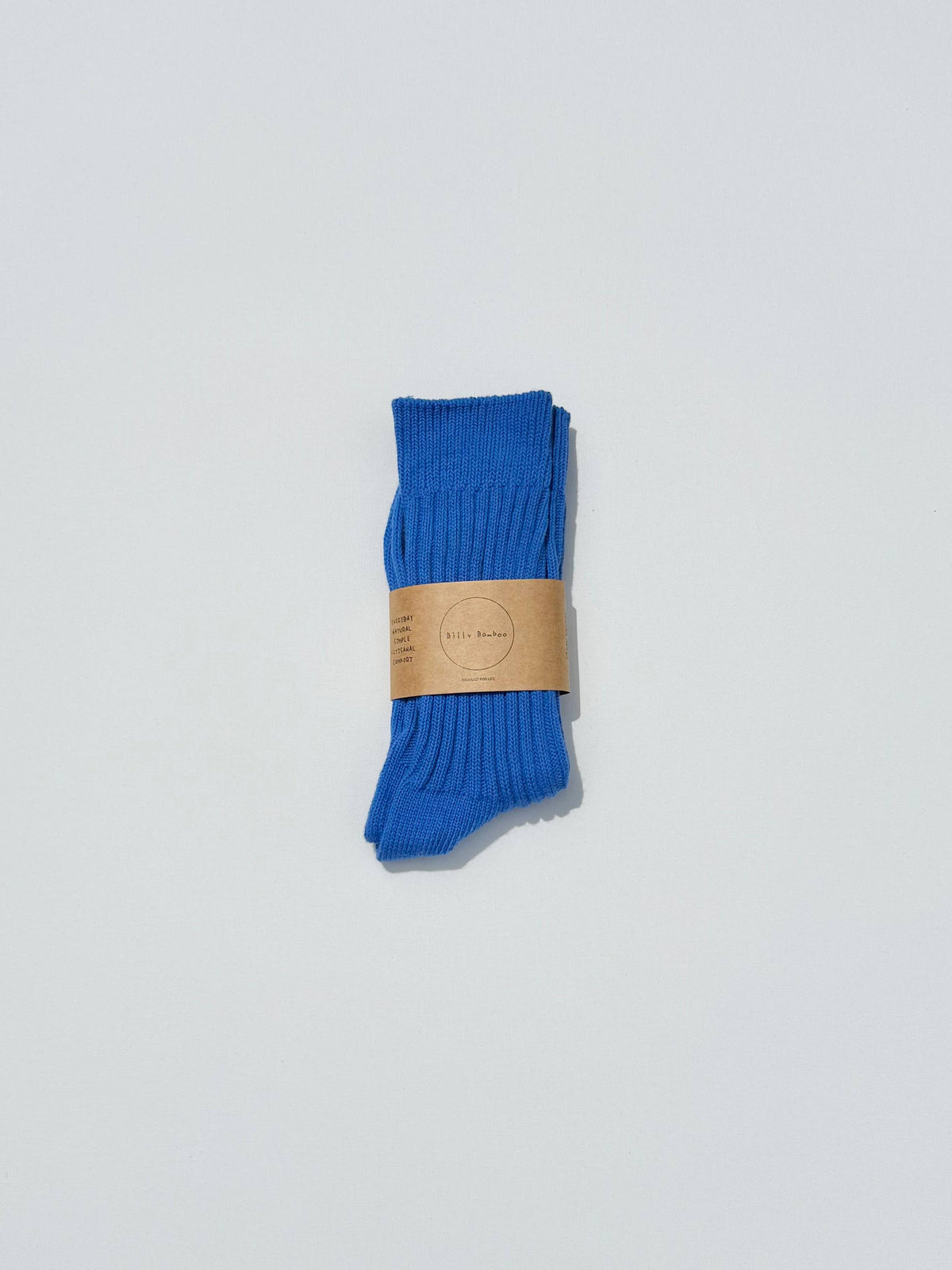 BILLY BAMBOO RIBBED COTTON HIGH SOCKS