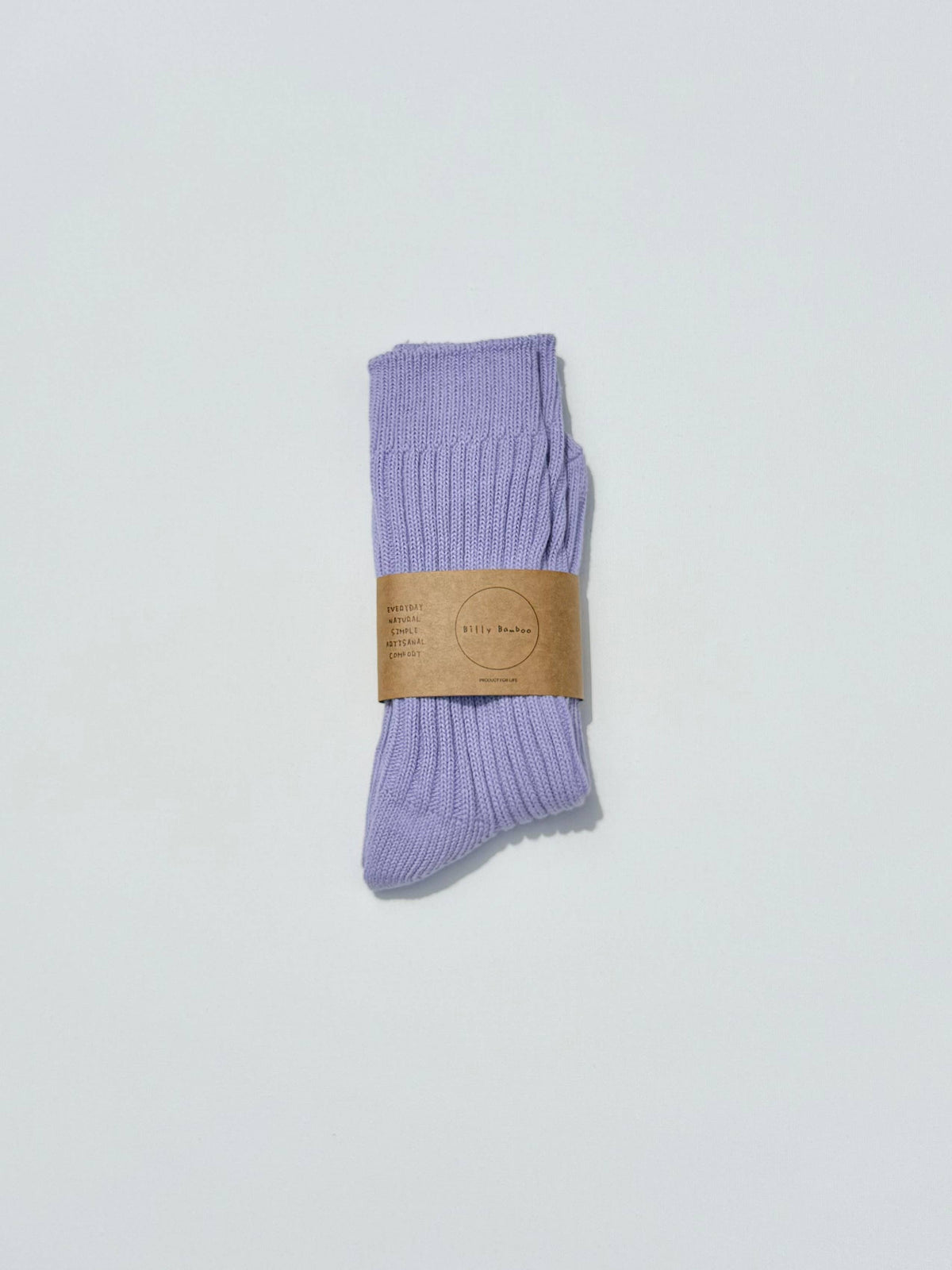 BILLY BAMBOO RIBBED COTTON HIGH SOCKS