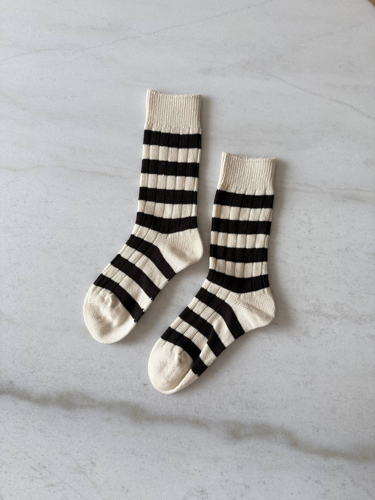 BILLY BAMBOO COLOUR STRIPE HIGH SOCKS