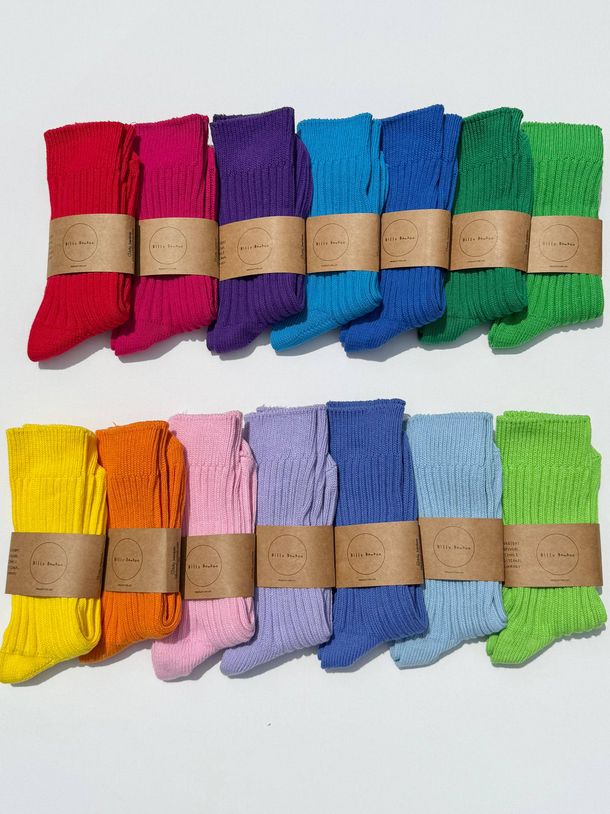 BILLY BAMBOO RIBBED COTTON HIGH SOCKS