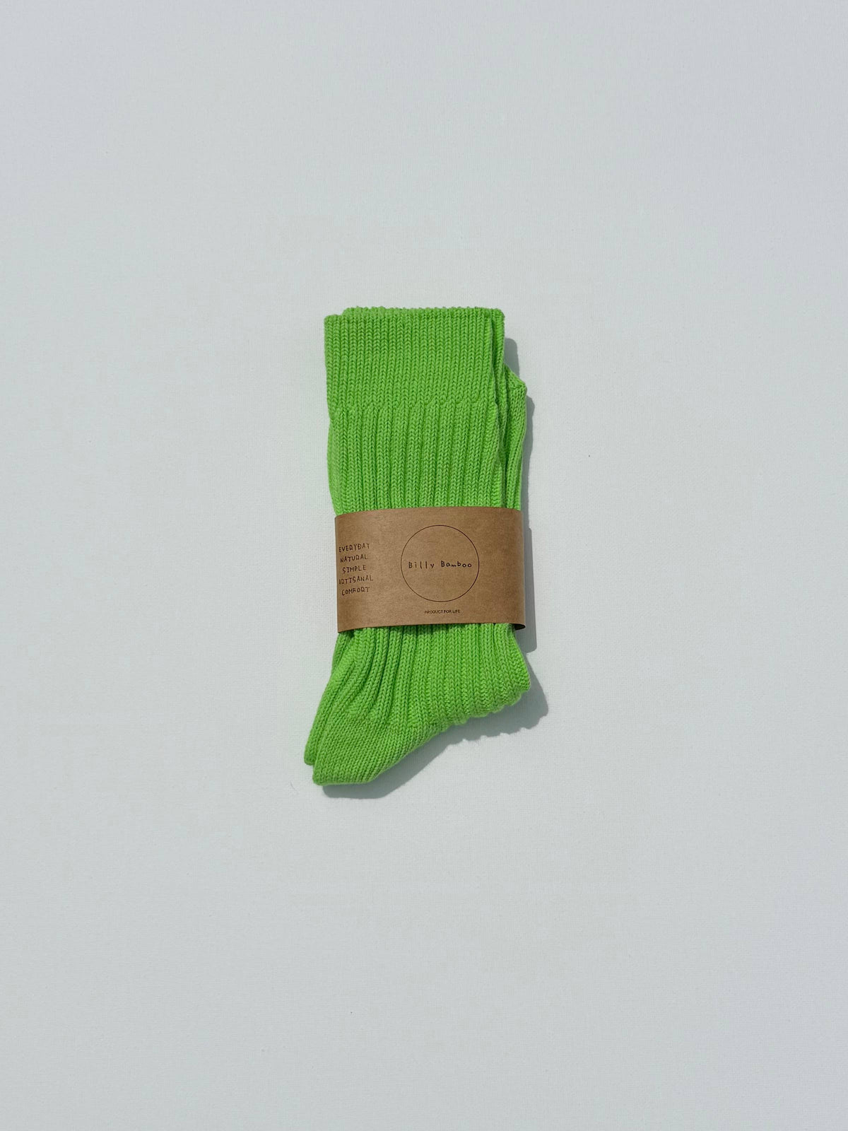BILLY BAMBOO RIBBED COTTON HIGH SOCKS