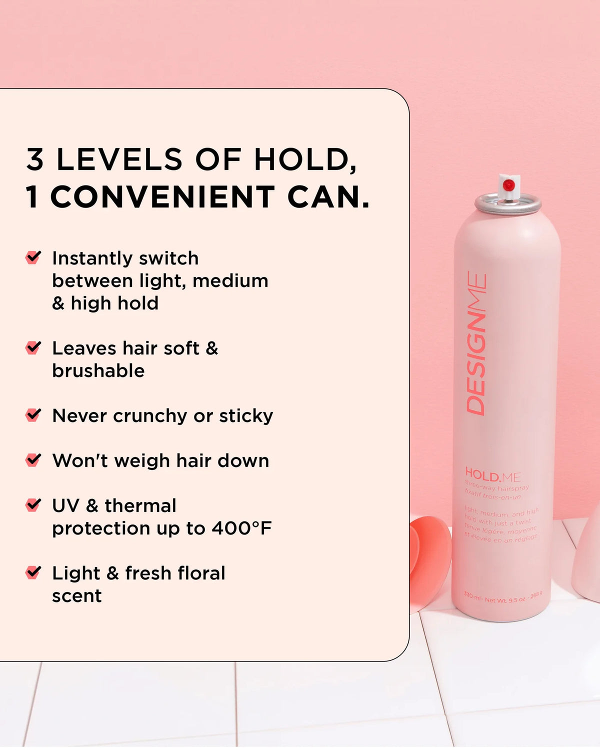 HOLD.ME THREE-WAY HAIRSPRAY