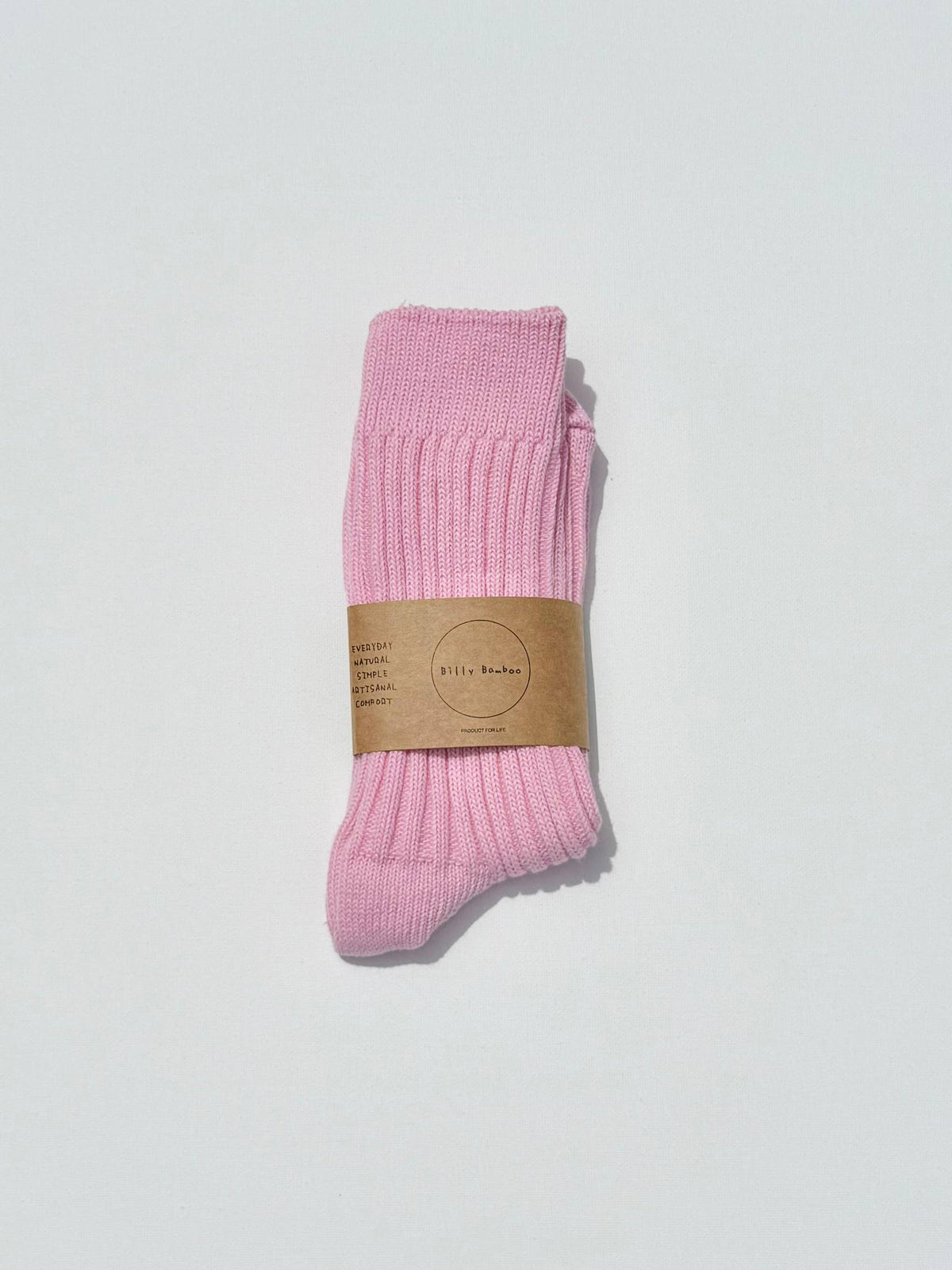 BILLY BAMBOO RIBBED COTTON HIGH SOCKS