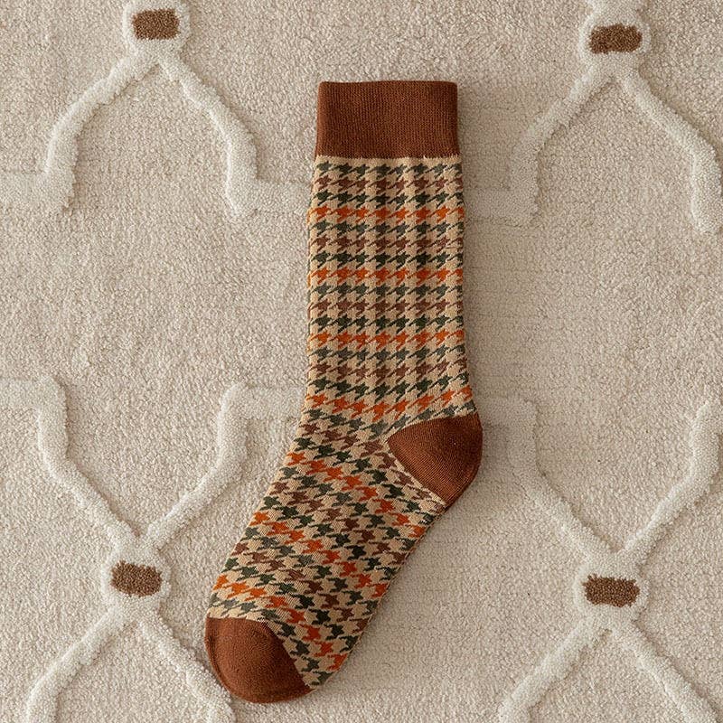 LADY JUNE ACCESSORIES VINTAGE CHECK SOCKS