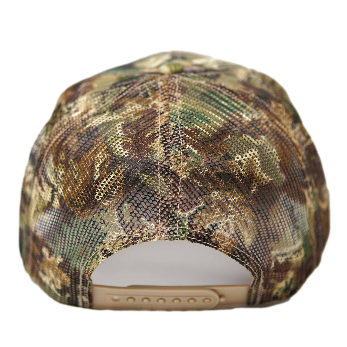 GOOD NOT GREAT CAMO TRUCKER HAT